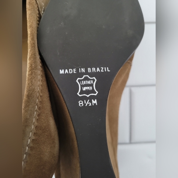 Alexandra Bartlett Ladies Tan Suede Leather 3in Wedge Heel Shoe  Preppy Ivy Leag - Picture 8 of 9